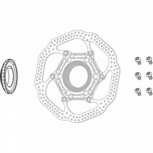 Anello di bloccaggio centrale Zipp nero, per dischi freno da 170 mm+ - 1 - Altro - 0710845850127