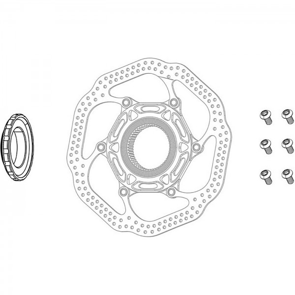 Anneau de verrouillage central Zipp noir, pour disque de frein de taille 170 mm+ - 1