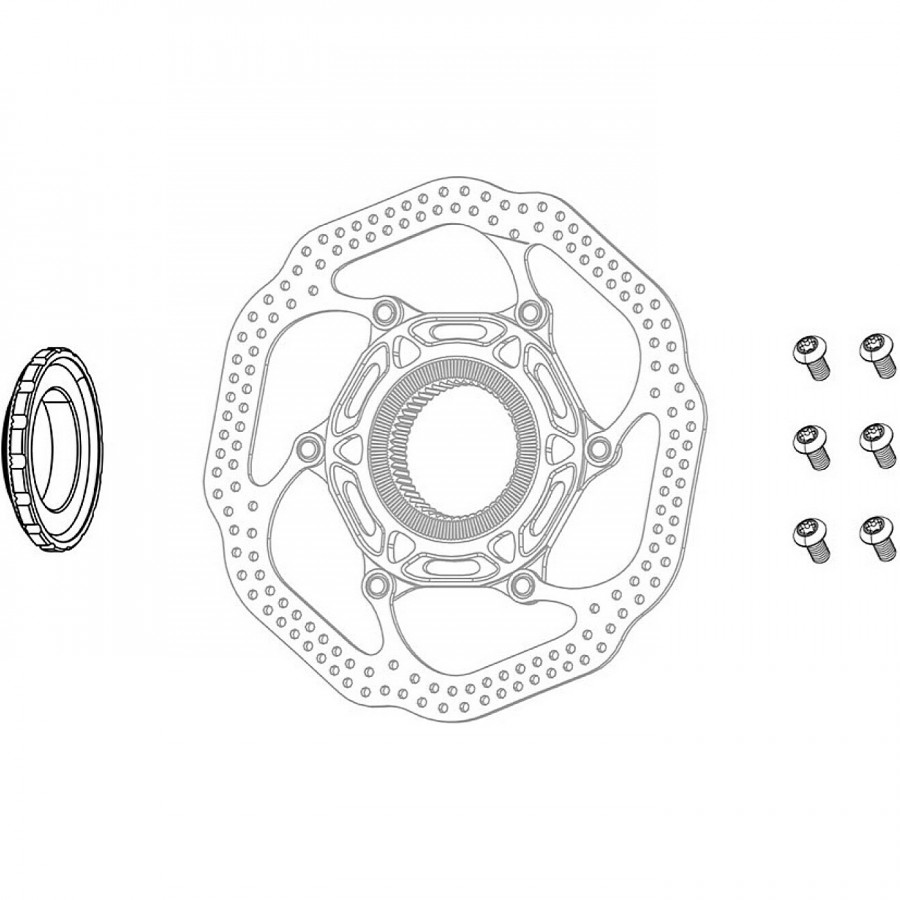 Zipp center lock ring black, for 170mm+ brake disc size - 1