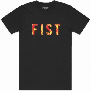 Camiseta Fist Flaming Hawt S, Rojo-Negro - 1