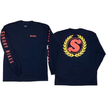 Sunday Long Sleeve Winner's Wreath Blau, L - 1