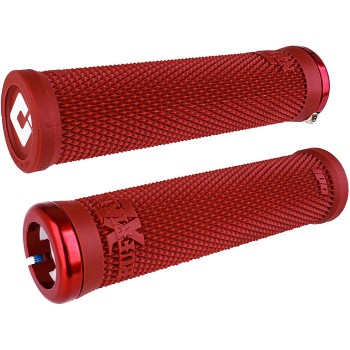 Odi Grips Ruffian Xl V2.1 Lock-On Rosso Con Morsetti Rossi 135Mm - 1 - Manopole - 0711484194917