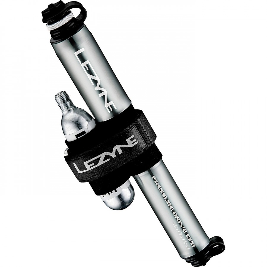 Lezyne Hand Pump Cnc Pressure Drive Cfh Incl. 16G Cartridge, Silver - 1