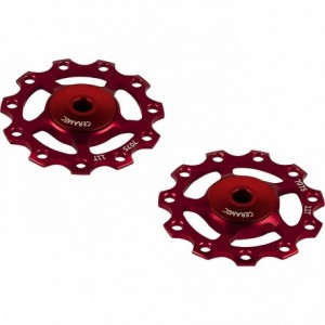 9/10/11V Pulley Wheels Ceramic - Red - 2