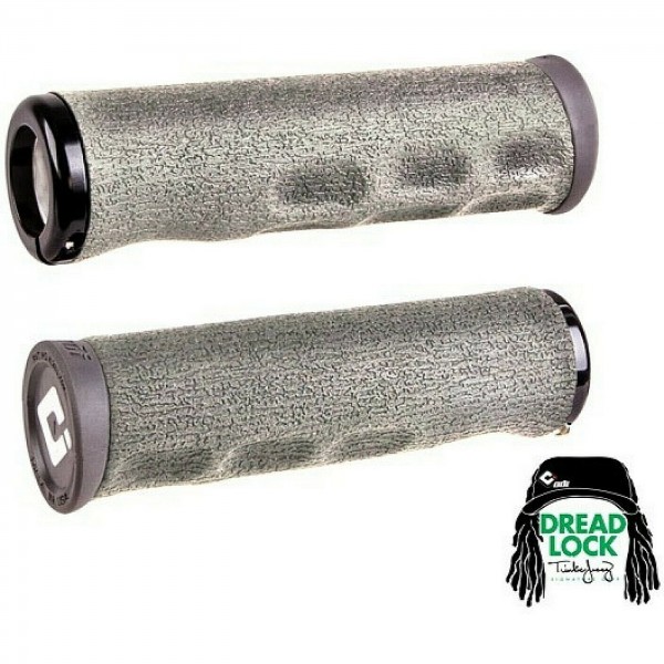 Poignées VTT Odi Dread Lock Gris, 130 mm Tinker Juarez Signature - 1