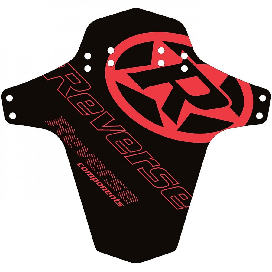 Logotipo inverso del guardabarros inverso (negro/rojo) - 1