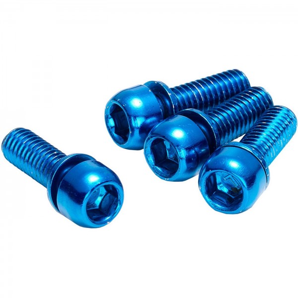 Schraubensatz für Rückwärtsbremsenadapter M6x18mm blau - 1