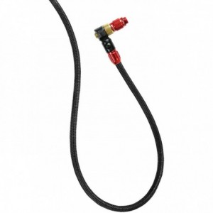 Floor Pump Nylon Braided Hose With Abs1 Pro Chuck For Pressure Pumps Nylon Braided, Red-Gloss - 1