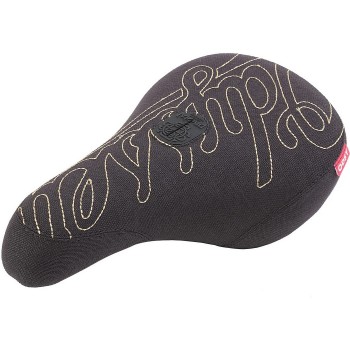 Odyssey Saddle Big-Stitch Fat Cap Noir avec Pivotal Point Doré - 1