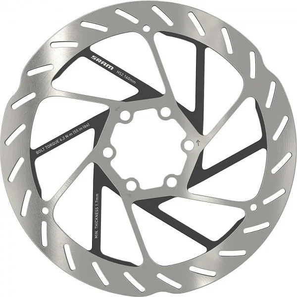 Disco freno Sram Hs2 160mm, profilo arrotondato a 6 fori - 1 - Dischi - 0710845862328