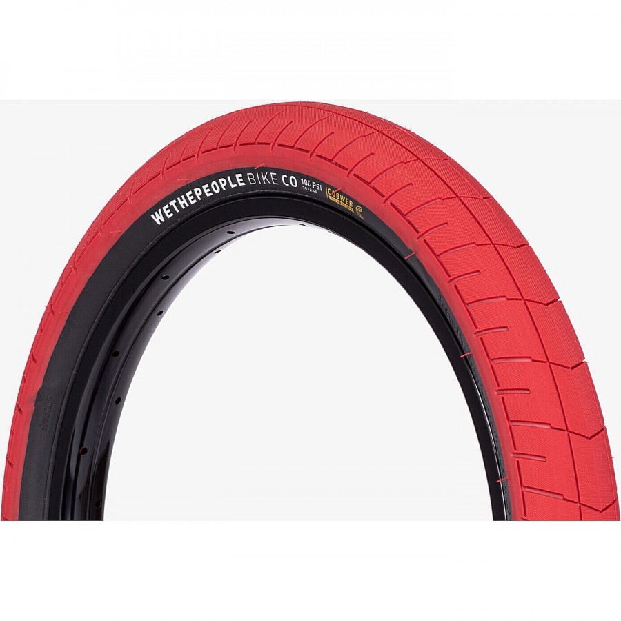 Activar neumático, 100 Psi 20"X2.35", 100 Psi pared lateral roja/negra - 1