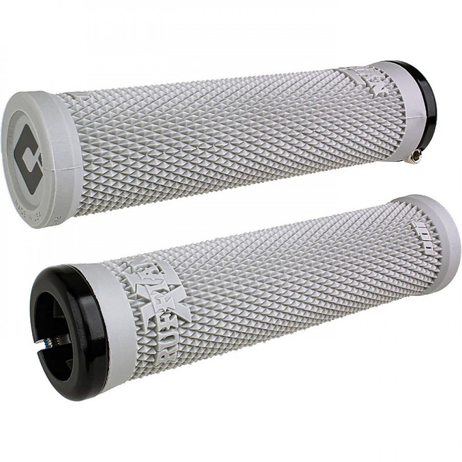 Odi Grips Ruffian Xl V2.1 Lock-On Grigio Con Morsetti Neri 135Mm - 1 - Manopole - 0711484194924