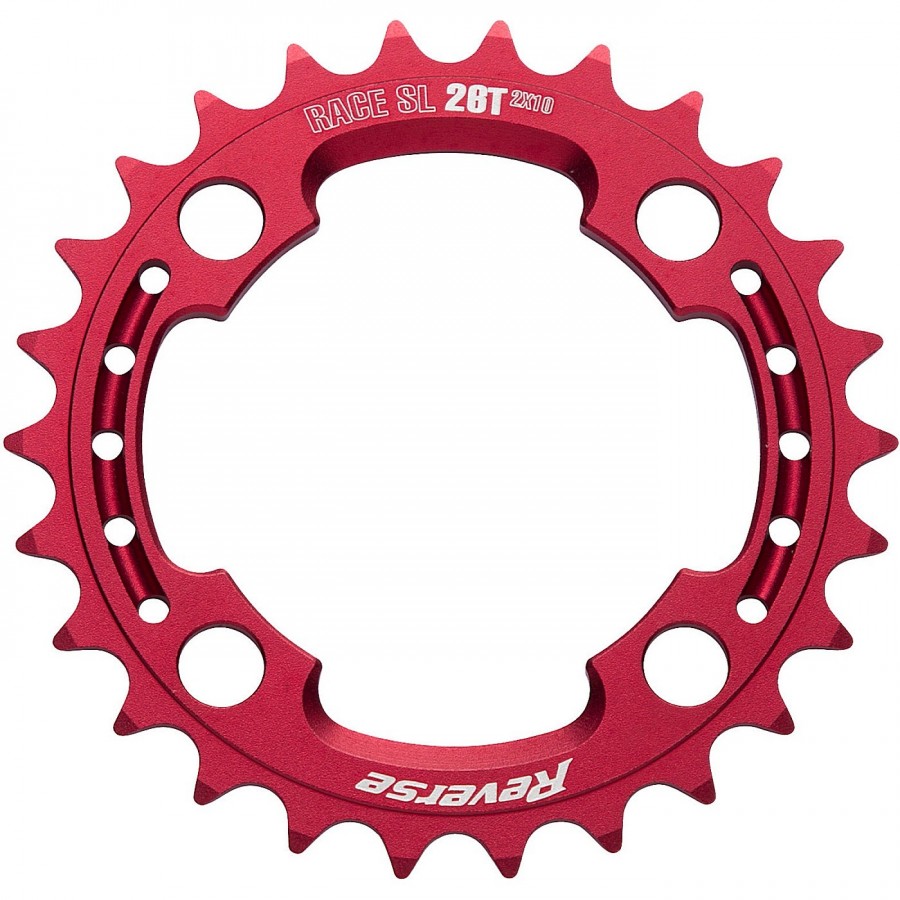 Reverse Chainring Race Sl 2X10 80Mm 26T Switchable Red - 1