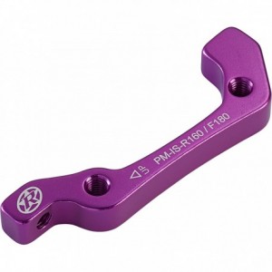 Reverse brake disc adapter Is-Pm 180 Vr+160 Hr purple - 1
