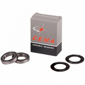 Kit de roulements de rechange pour Cema Bb comprenant 2 roulements et 2 couvercles Cema 30 mm - Céramique - Noir - 1