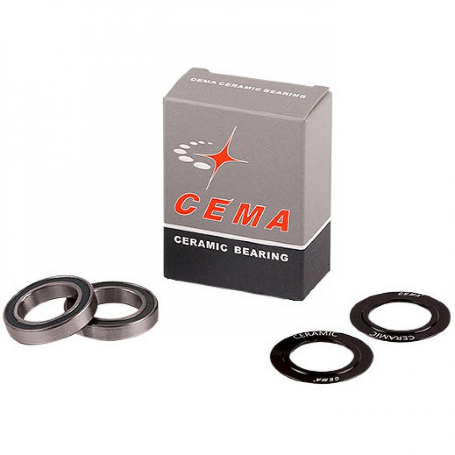 Sparepart Bearing Kit For Cema Bb Includes 2 Bearings And 2 Covers Cema 30 Mm - Ceramic - Black - 1