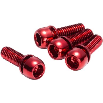 Schraubensatz für Rückwärtsbremsenadapter M6x18mm rot - 1