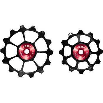 Cema Schaltrollen Shimano Dura-Ace (12-14T) komplett aus Keramik - Schwarz - 1