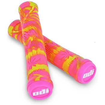 Odi Grips Hucker Signature No Flange Yellow And Pink Swirl, 160 mm - 1