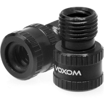 Adaptador de válvula Voxom Vad1 Presta a nosotros válvula Schrader negro 2 unids/set - 1