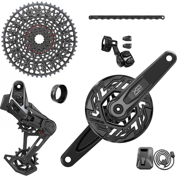 Sram Kit X0 Axs Eagle Transmission E-Mtb 104 Lk, sans manivelles, 34T, 10-52T, avec chargeur, batterie et chaîne - 1