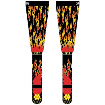 Calcetines Fist Moto Flaming Hawt S-M, Rojo-Negro - 1