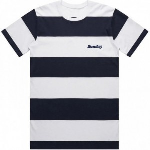 Sunday T-Shirt Stitched Classy Game Navy/Weiß Mit Schwarz, M - 1
