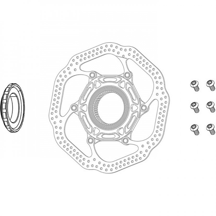 Anneau de verrouillage central Zipp noir, taille de disque de frein jusqu'à 160 mm - 1