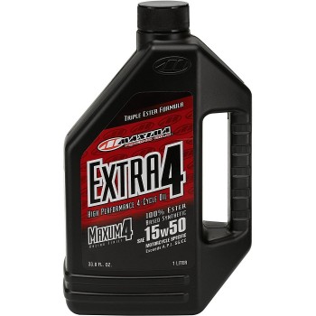 Lubricante, lata de aire para amortiguador trasero, Maxima 15W 50, botella de 1 litro - 1