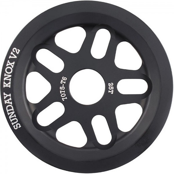 Guardsprocket Sunday Knox V2 25T, 7075-T6 Black - 1