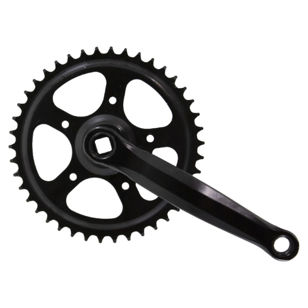 Crank 42 x 170mm crank and gear in black steel - 1