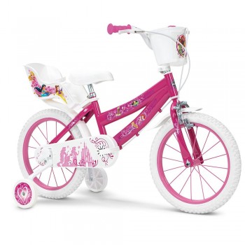 Rosa Disney Princess 16' Mädchenfahrrad 4-7 Jahre - 1