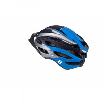 Casco in-mold nero/azzurro/grigio taglia 54/58cm - 3 - Caschi - 8053329965026