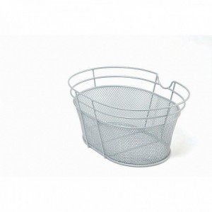 Gray wire mesh front basket - 1