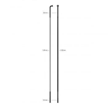 Cabezal en J de acero inoxidable Radius cx-sprint - 226mm negro pack 4 uds - 1