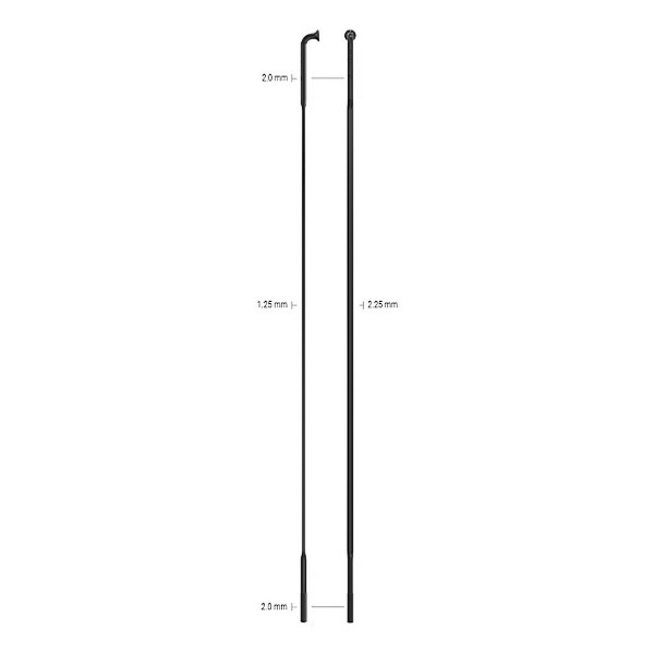 Cabezal en J de acero inoxidable Radius cx-sprint - 226mm negro pack 4 uds - 1