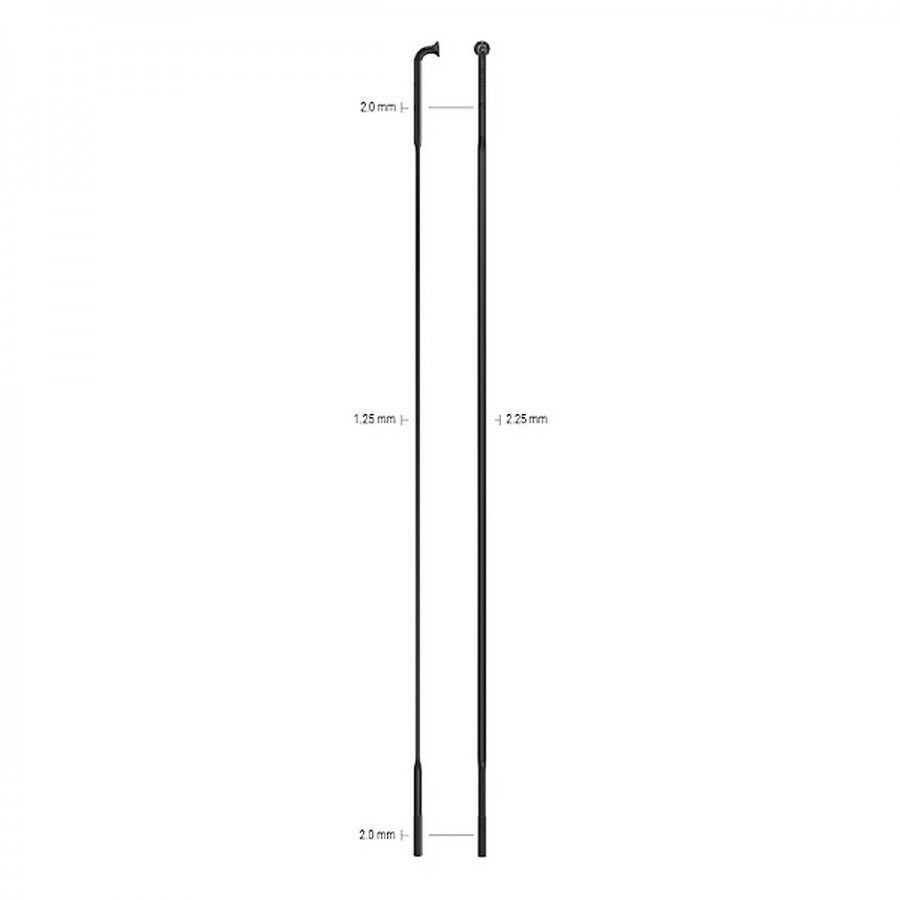 Cabezal en J de acero inoxidable Radius cx-sprint - 226mm negro pack 4 uds - 1