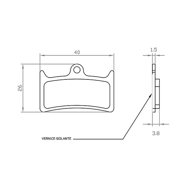 Brake pads hope v4 - organic e-bike 1 set - 1