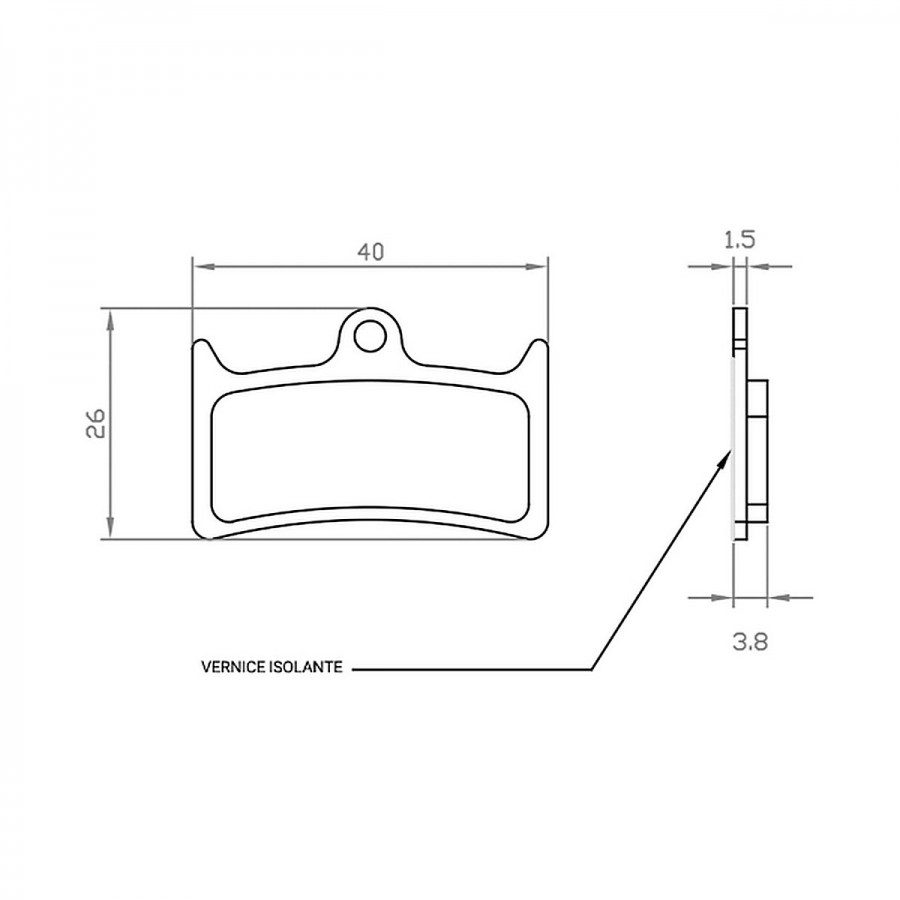 Brake pads hope v4 - organic e-bike 1 set - 1