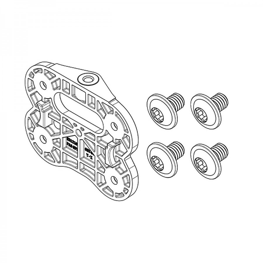 Kit piastra di fissaggio compacttube orizzontale lato senza serratura fisso (bbp324y) - 1