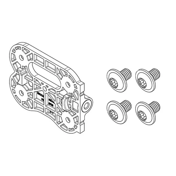 Kit piastra di fissaggio compacttube verticale lato senza serratura fisso (bbp324y) - 1