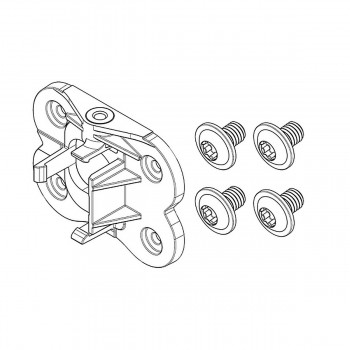 Kit piastra di fissaggio compacttube orizzontale lato serratura fisso (bbp324y) - 1 - Tutti i prodotti - 4054289010843