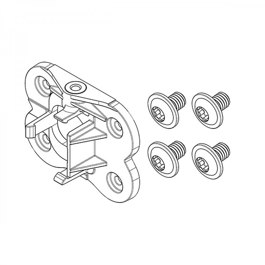 Kit piastra di fissaggio compacttube orizzontale lato serratura fisso (bbp324y) - 1