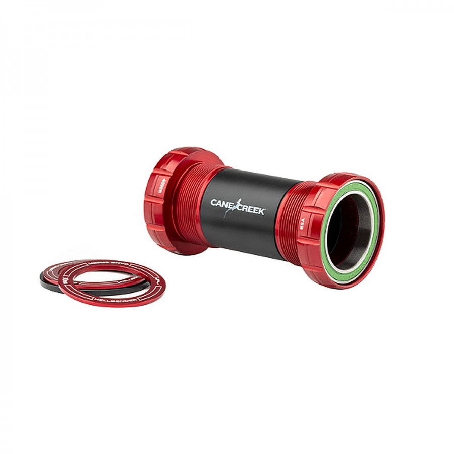 Boîtier de pédalier mtb hellbender 70 bsa filetage anglais pour pivot 28.9mm dub - rouge - 1