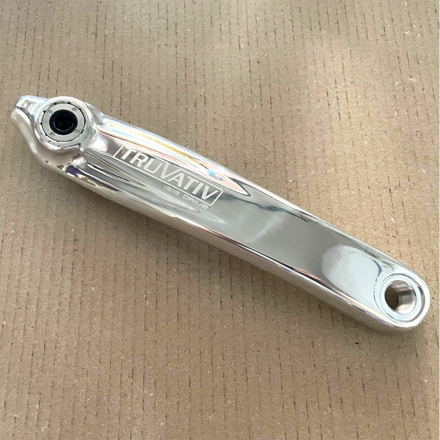 Truvativ Luftalarm Crank 180mm Glossy Silver - ISIS Compatible, Elegant Design