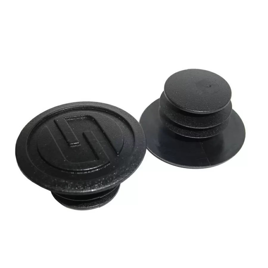 MTB SRAM Handlebar End Caps - 2 Pieces, Black, Compatible with Flat and Riser Bars