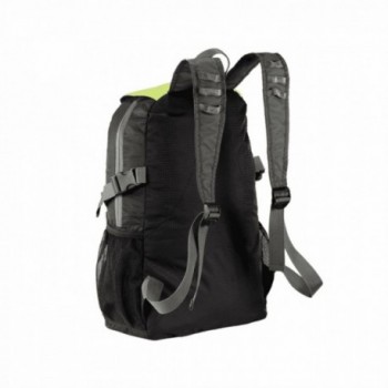 Folding backpack with black / lime helmet holder - 2