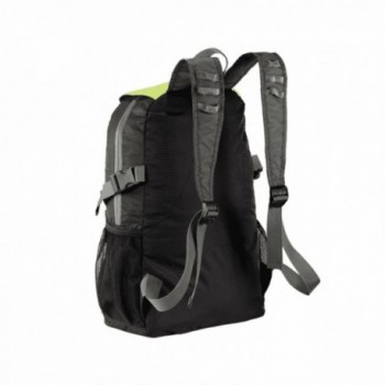 Mochila plegable con portacascos negro/lima - 2