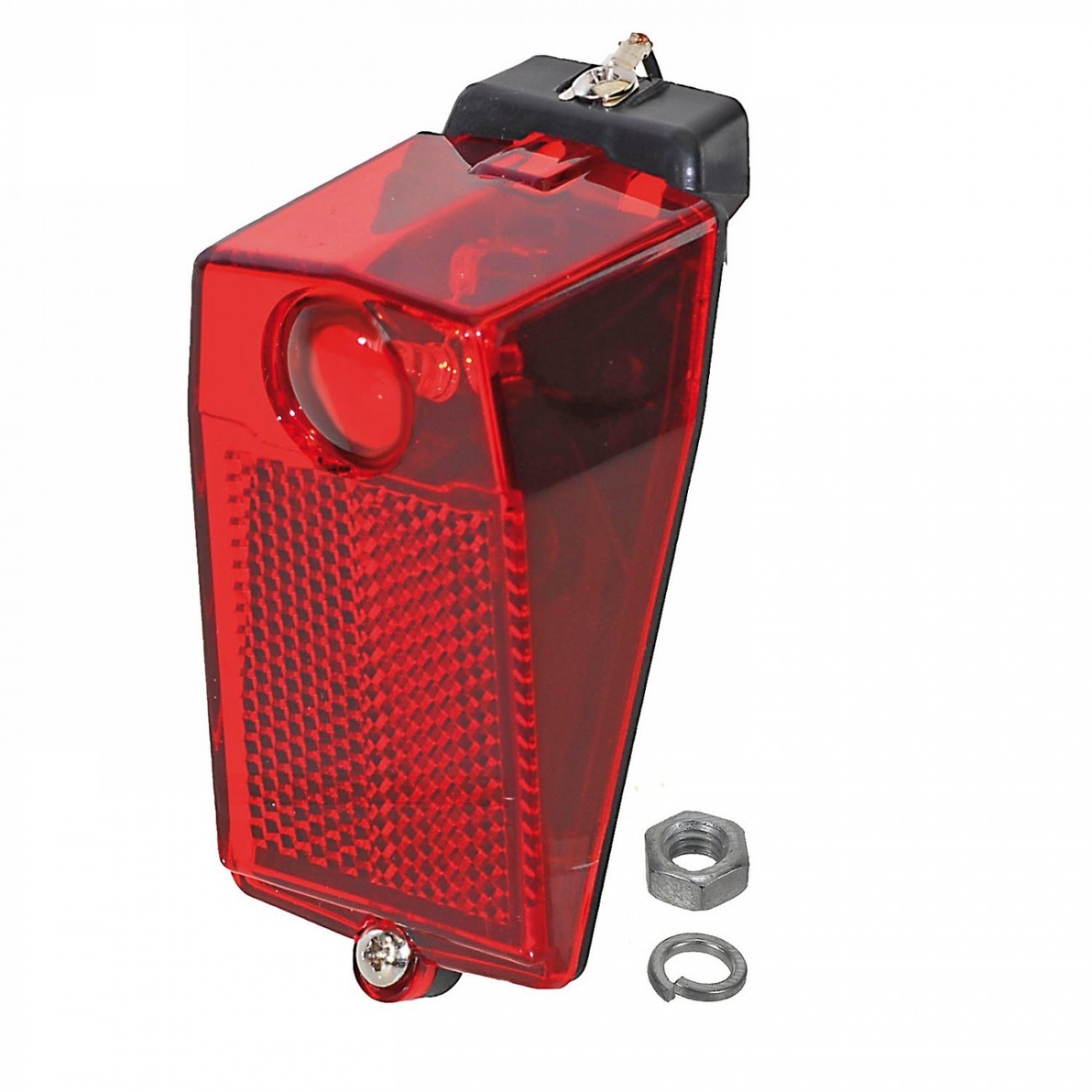 Taillight, without cable, with 1 led, without test mark, nut + washer mounted, mv - 1