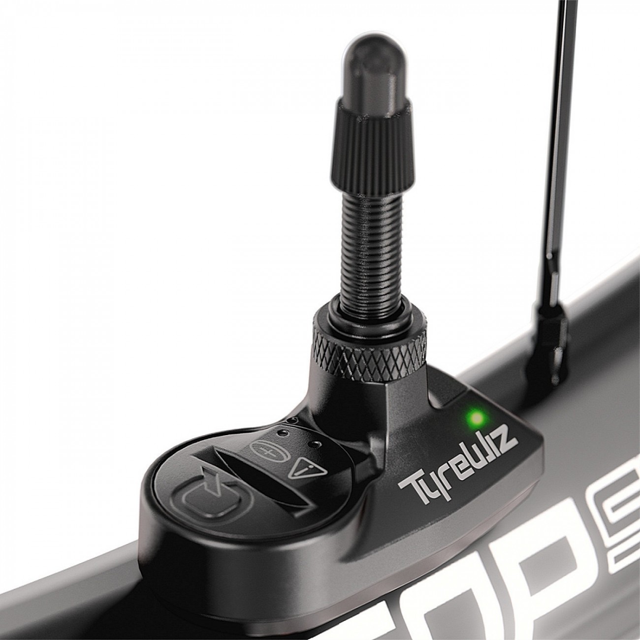 Sram quarq tyrewiz 2.0 2 stück passend für presta-ventile (inkl. batterie stoßstange felgentiefenmesser) - 2